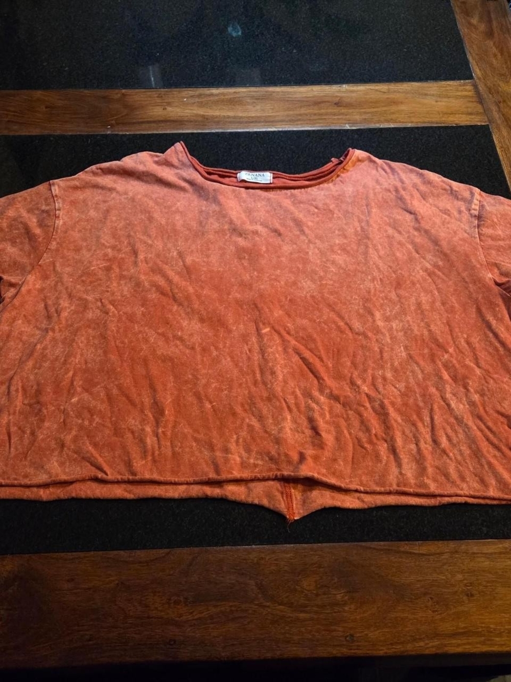 Zenana Outfitters Washed Rust Short Sleeve Tee